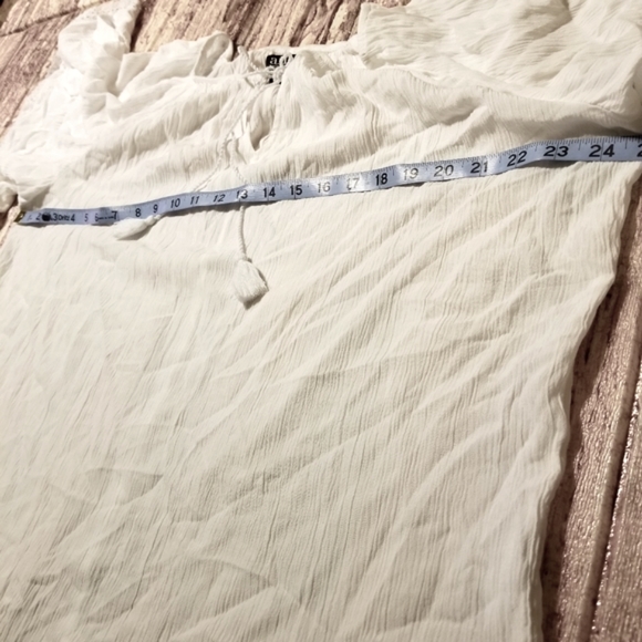 Ana Womens Tassel Top White Size Medium New - Picture 7 of 8